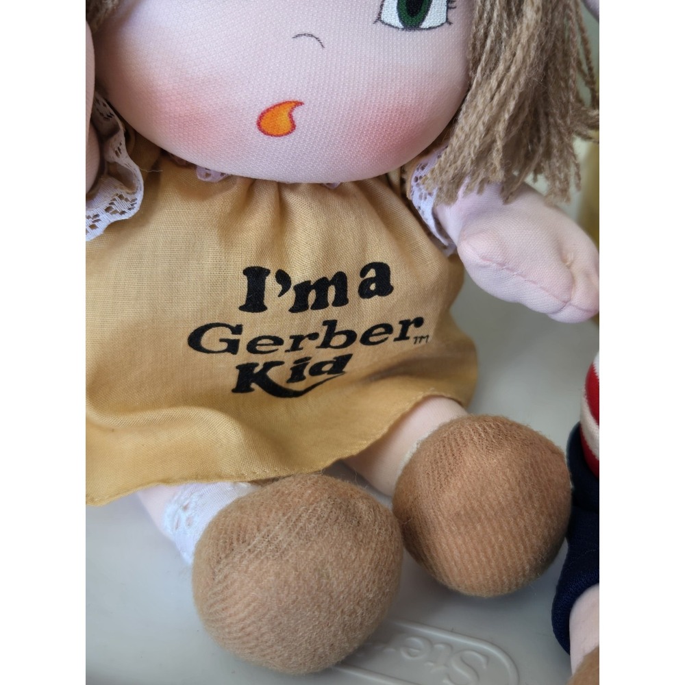 VTG Gerber Kids Dolls Atlanta Novelty Soft Body Lot Of 2 1980 1984 Nursery Decor - Picture 13 of 16